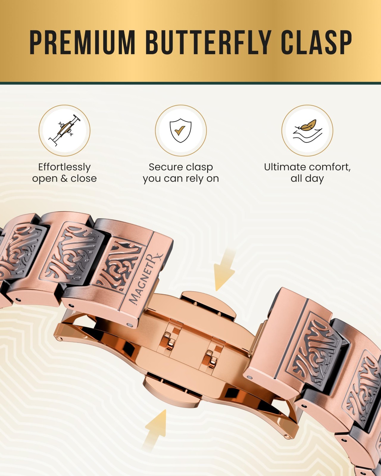 MagnetRX® Copper Bracelet for Men EllipseMAX 5X Strength Magnets (Viking Style)