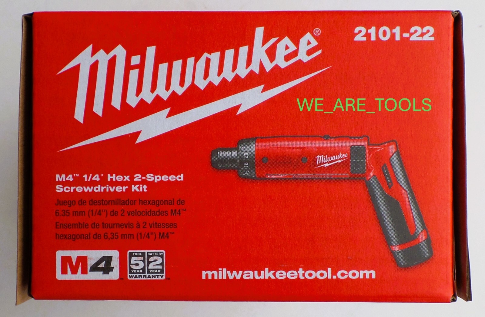 Milwaukee 2101-22 M4 1/4" Hexagon Screwdriver Kit