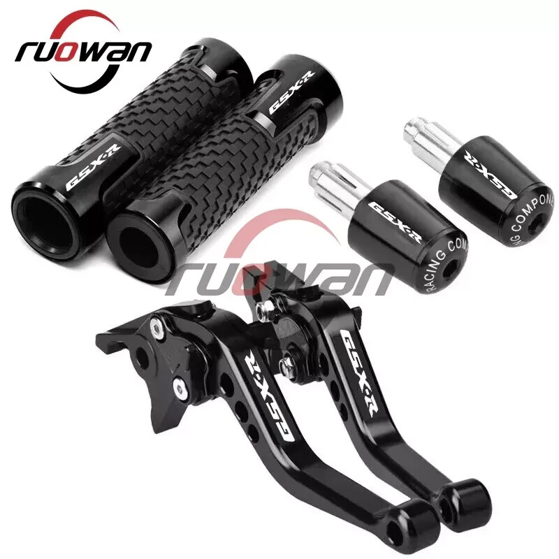 Fit For Suzuki GSX-R 600 750 1000 CNC Handle Grips Cap Short brake clutch levers