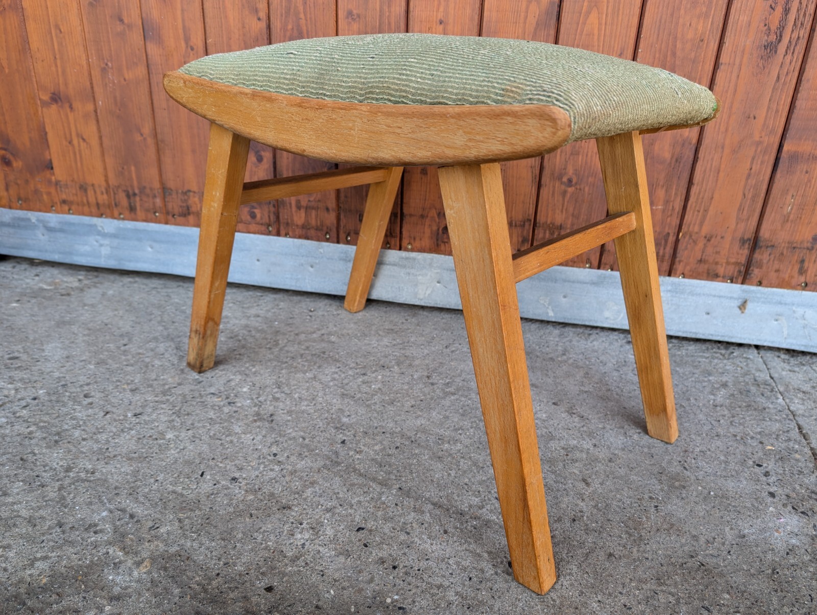 Vintage Ottoman Stool 60s Retro Pouf Mid Century