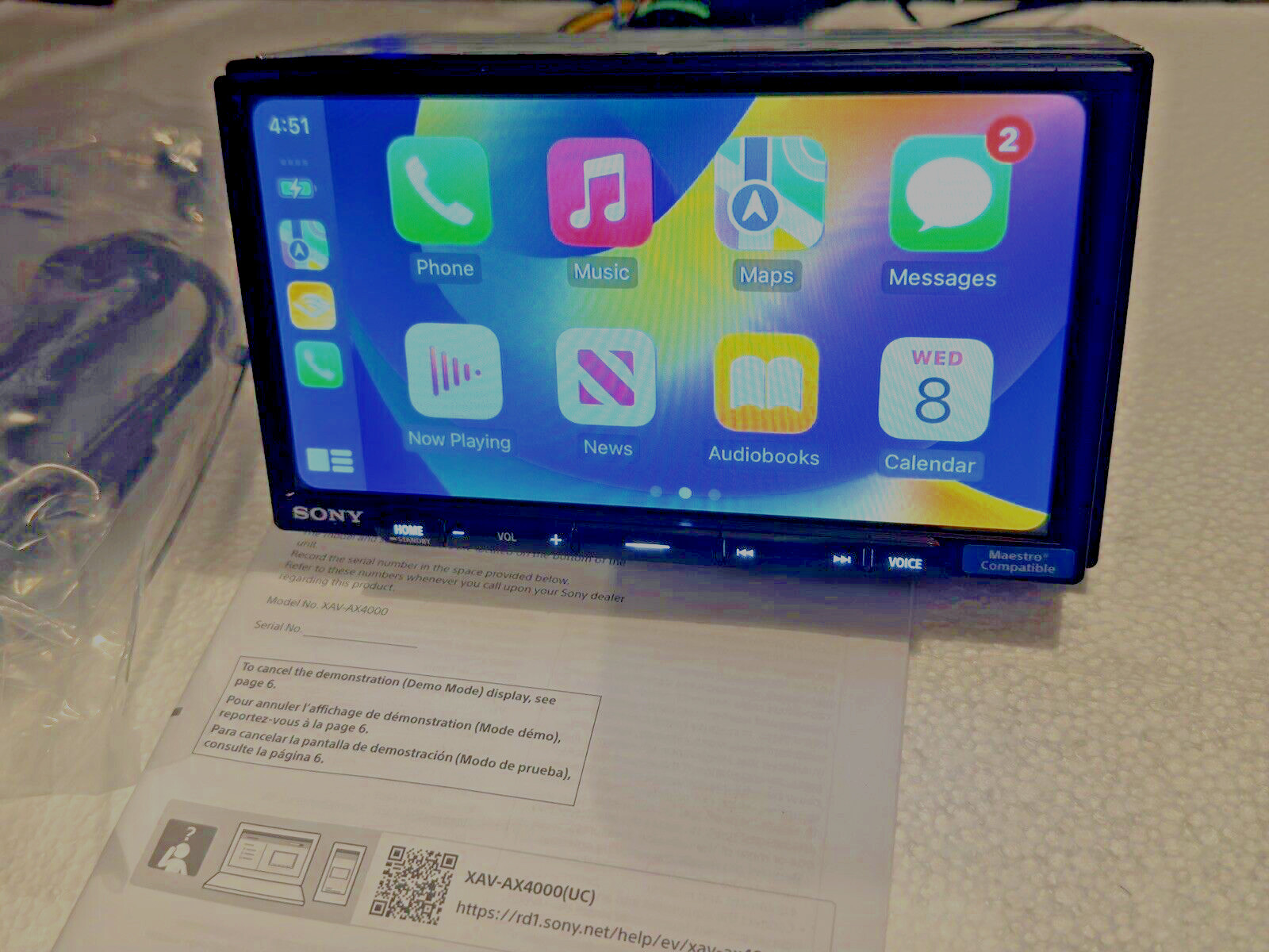 SONY XAV-AX4000 Multimedia Receiver Car Play/Android XAVAX4000