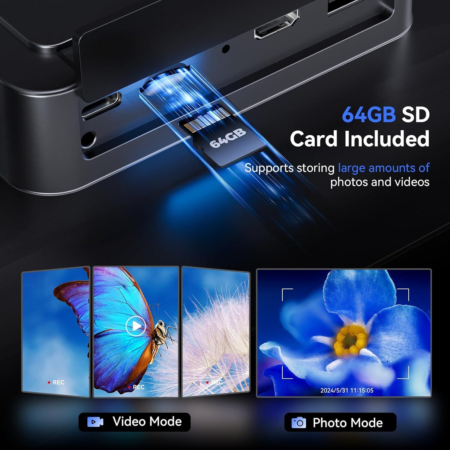 TOMLOV 2500X Digital Microscope 10" 24MP Entire Coin Microscope 14 LED Lights