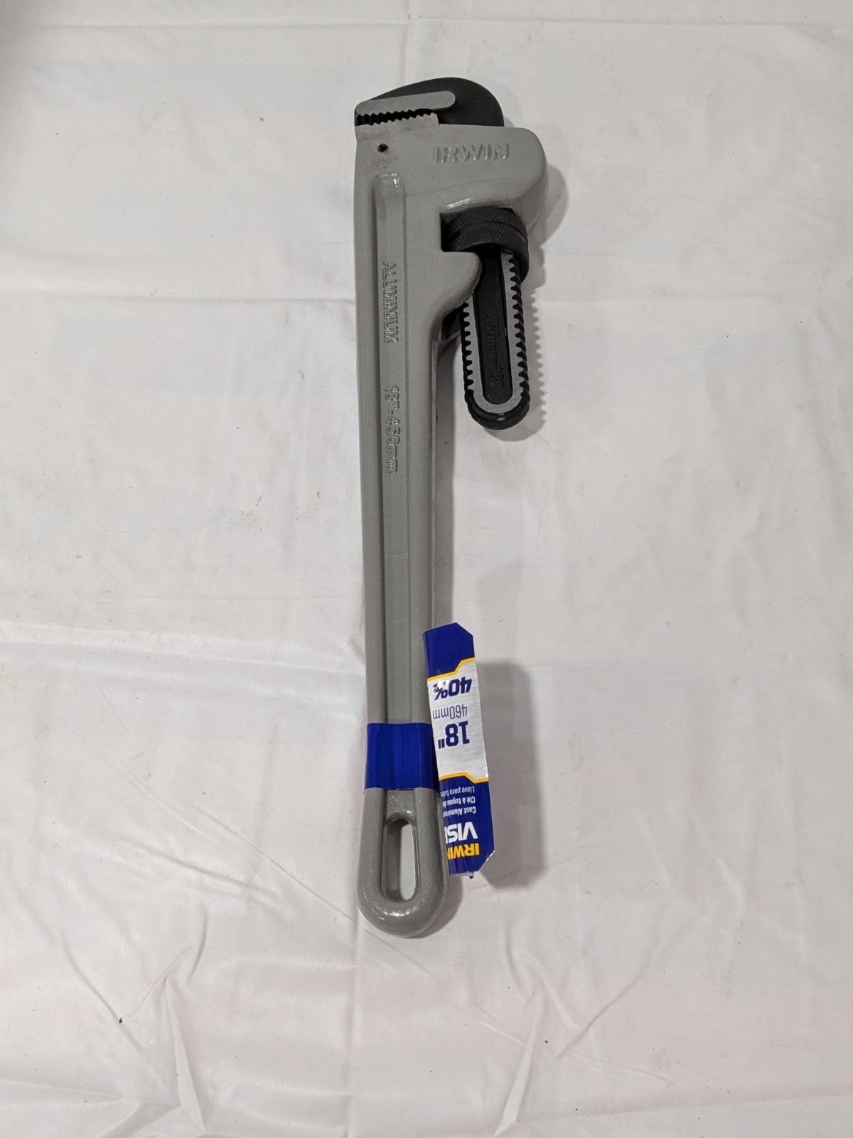 Irwin Straight Pipe Wrench: 2-1/2" Max, 18" OAL, Aluminum 2074118