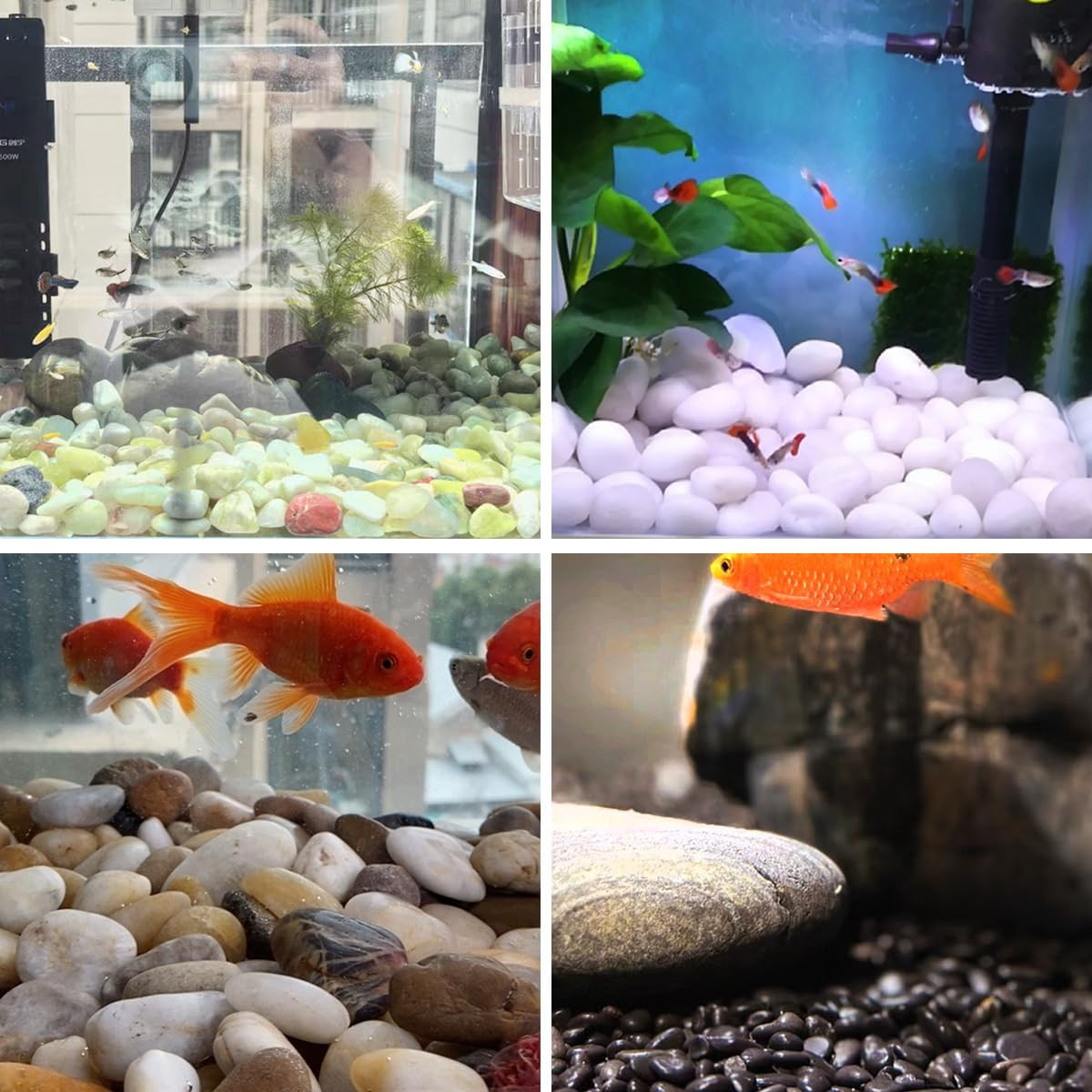 2Lbs Jade Pebbles for Plants, 1-2 Inch High Polished Natural River Rocks for Lan