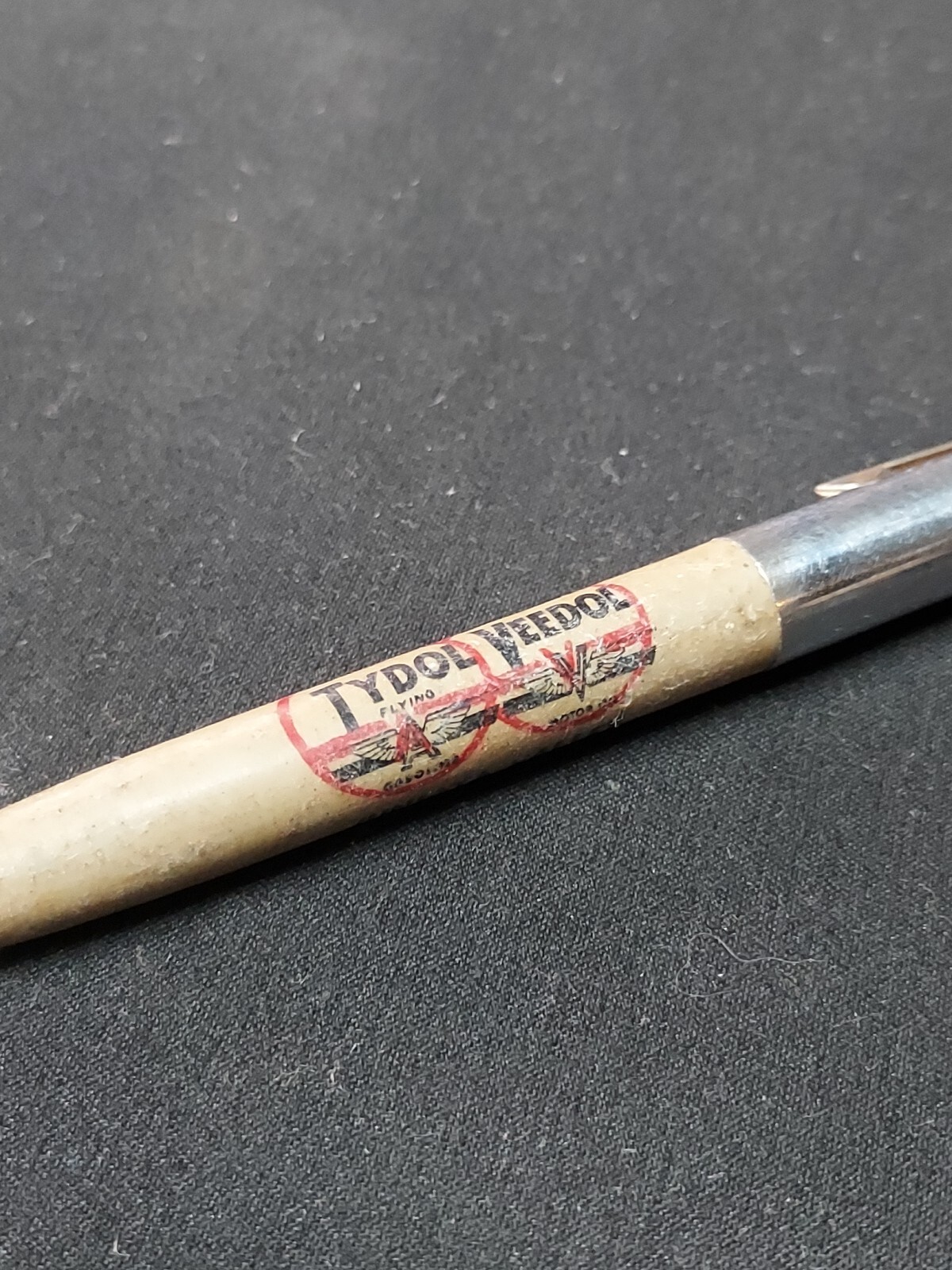 Old Scripto FLYING "A" Tydol Veedol Gas Oil Station Mechanical Pencil Adv.
