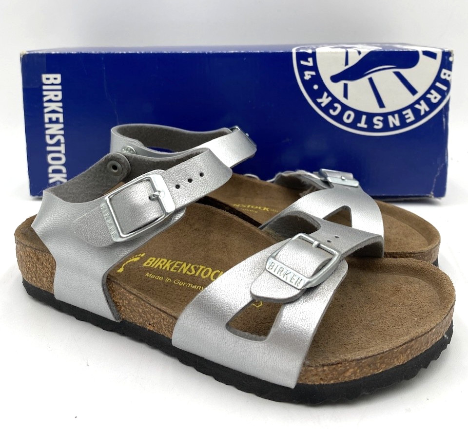 Birkenstock RIO Kids' NEW Sandals Silver US Size 13