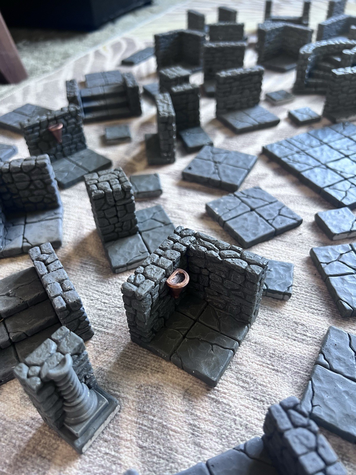 Handmade Dungeon Terrain Lot Tile Set (similar To Dwarven Forge) D&D Dragons 5e