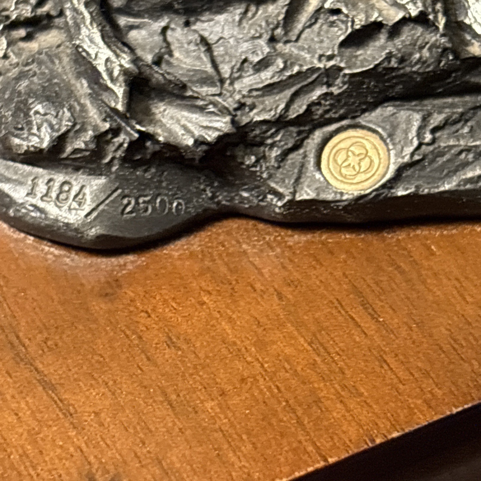 "Gaine's Mill" Civil War Sculpture FJ Barnum 1989 Ltd Ed #1184/2500 Pewter Wood