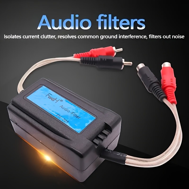 RCA Car Audio Noise Filter 2 Channel Suppressor Ground Loop Isolator Car Stereo