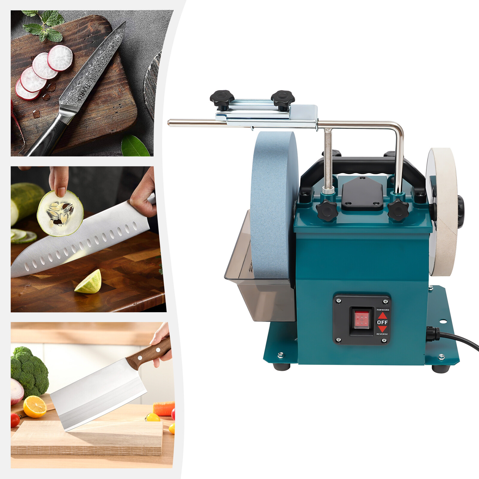Electric Knife Sharpener Water-cooled Grinder Bench Wet Stone Grinding Machine
