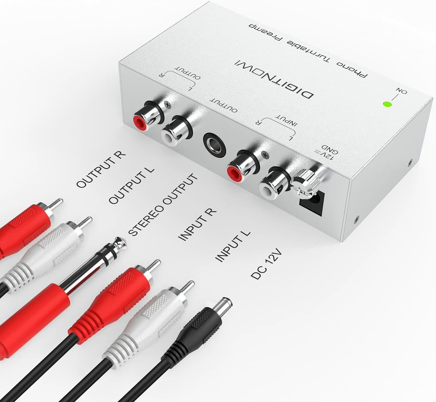 Phono Turntable Preamp- Mini Electronic Audio Stereo Phonograph Preamplifier RCA