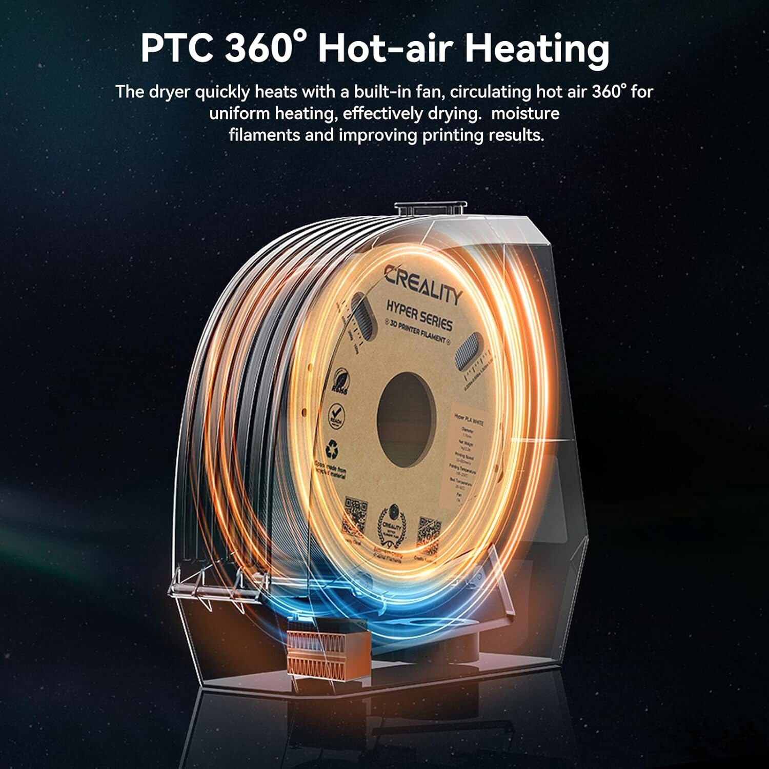 Creality Space Pi Filament Dryer 3D Printer Filament Dehydrator Storage Box Lot