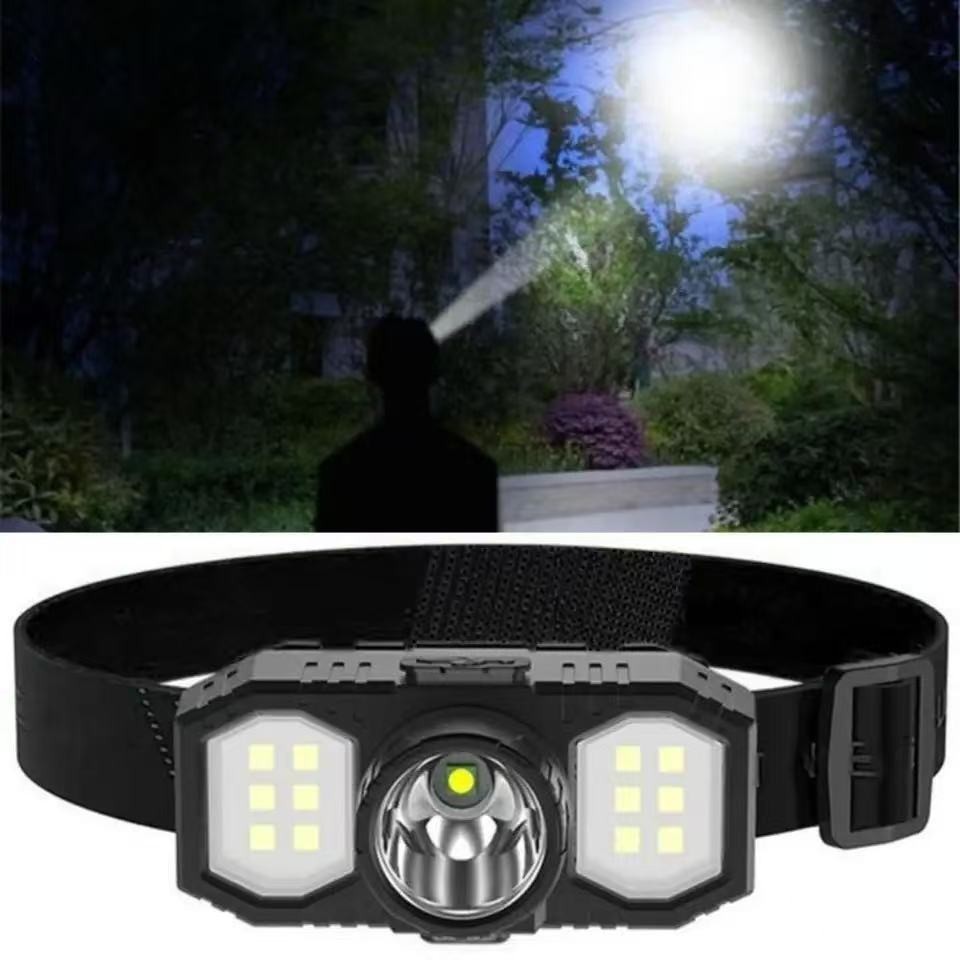 XPE+COB LED Powerful Headlamp USB Rechargeable Camping Head Light Adjustable