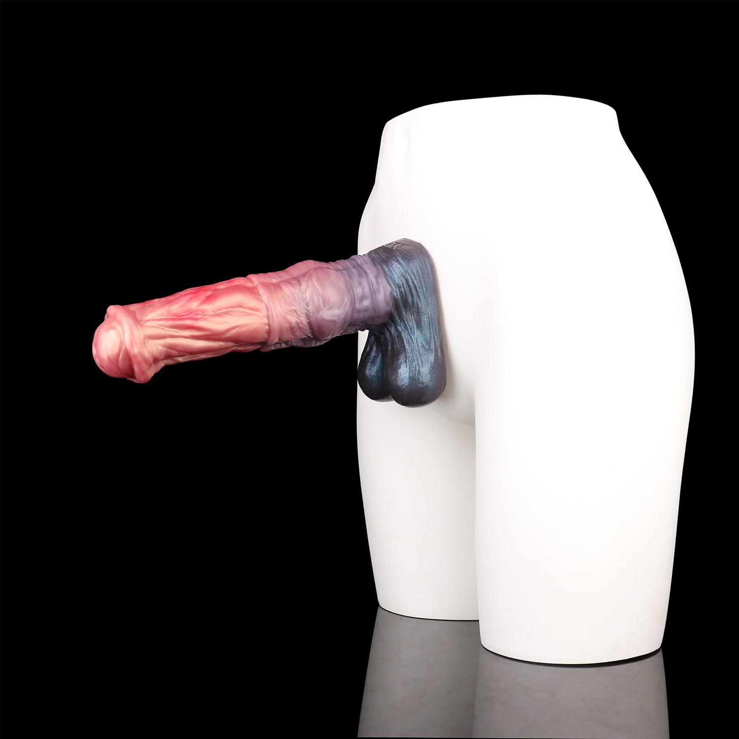 Fantasy Muscle Texture Double-Layer Silicone Dildo Huge Knot Suction Cup Adult