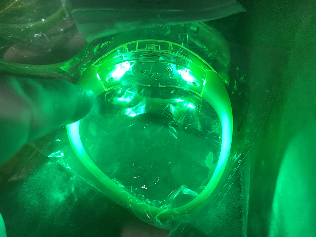 BANGLE BRACELET FLASH GLOW BAND LIGHT-UP EL LED MOTION SOUND ACTIVATED WRISTBAND