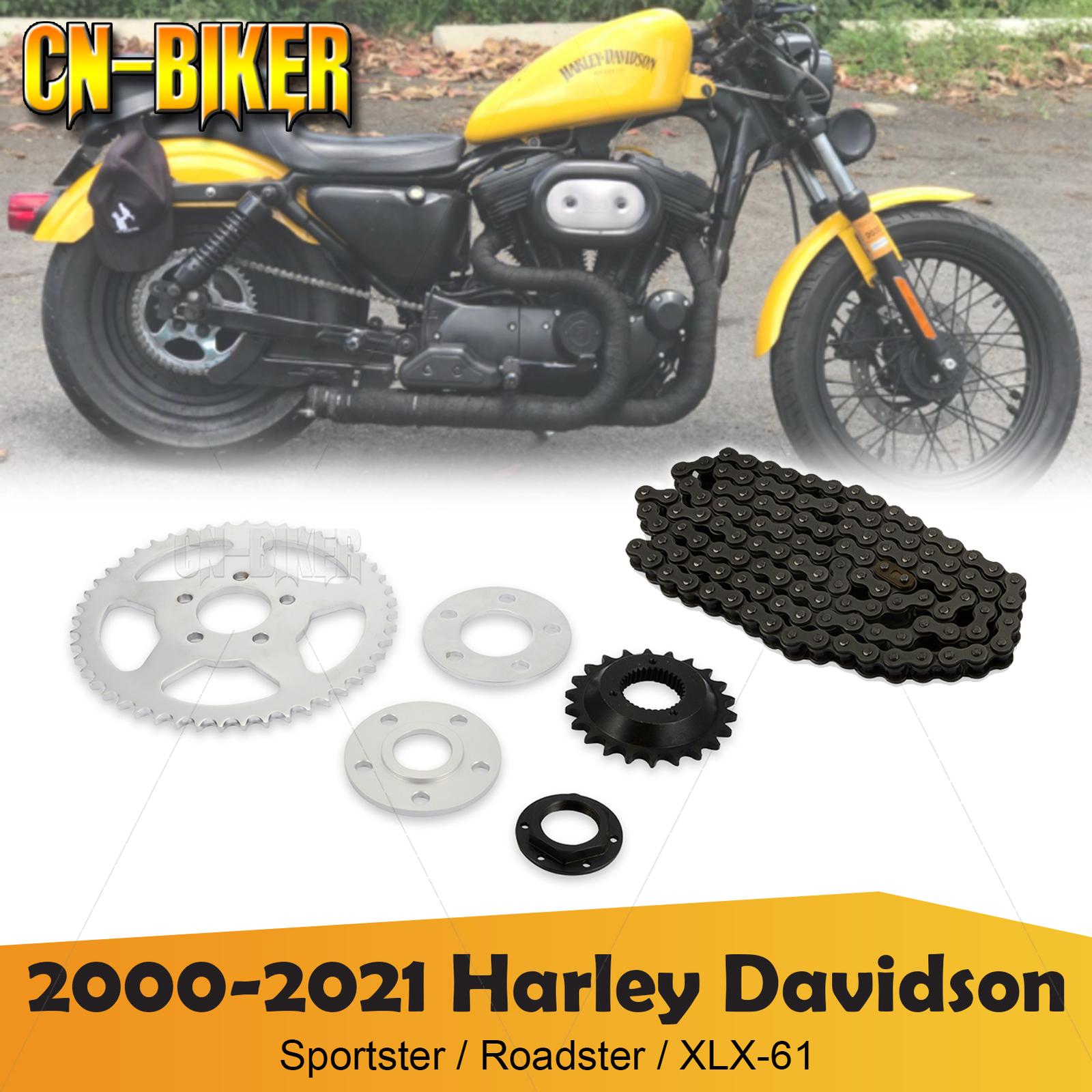 Belt to Chain Drive Conversion Kit For 2004-2023 Harley Sportster XL 883 1200