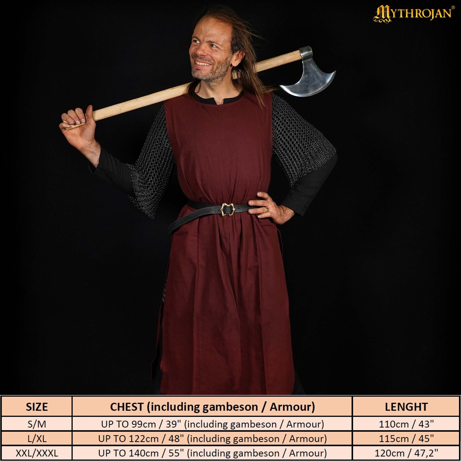 Medieval Canvas Tabard with 100% Cotton Canvas for Knight Crusader Costume Brown