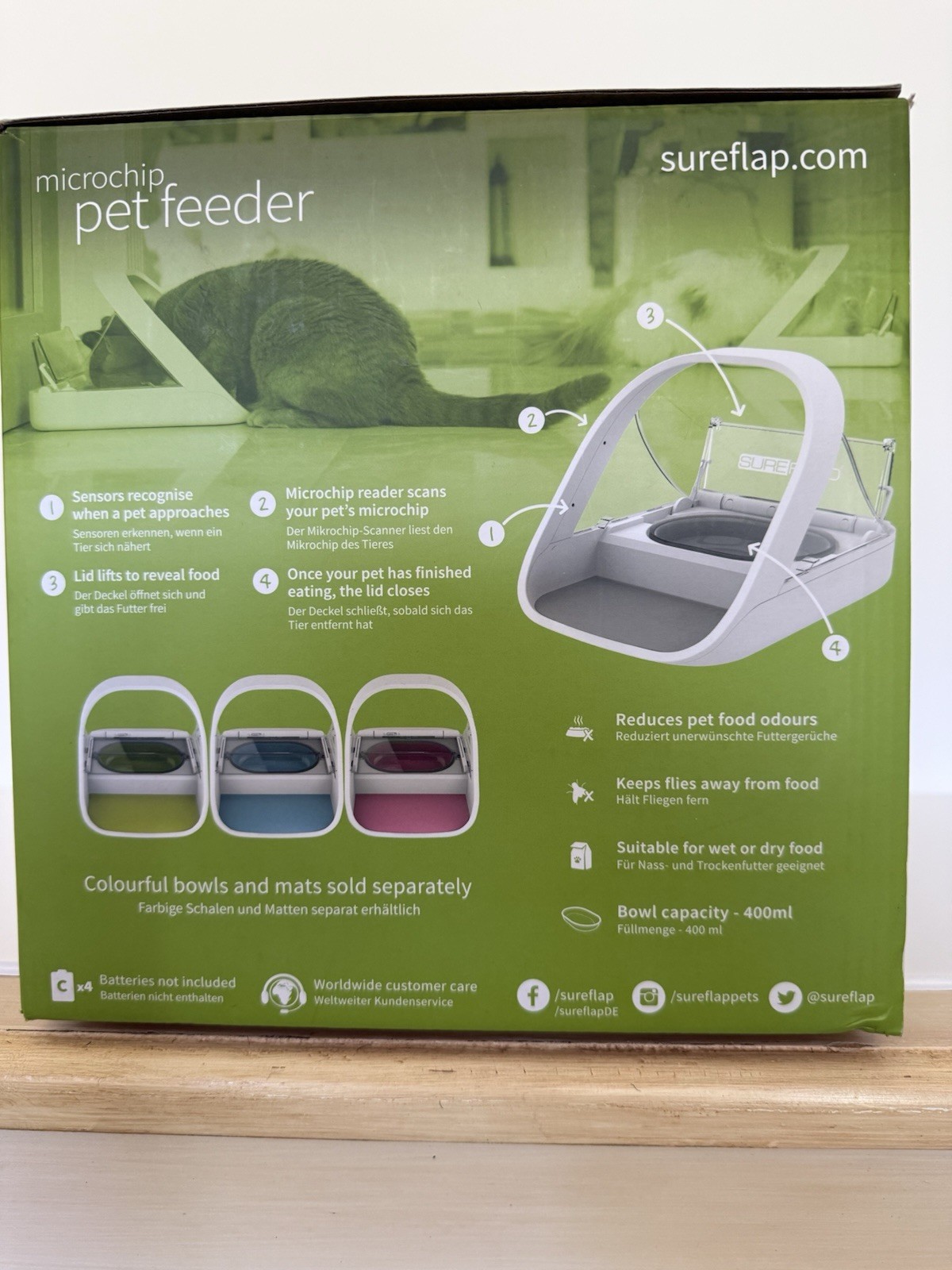 SureFlap MPF001 SureFeed Microchip Pet Feeder - White