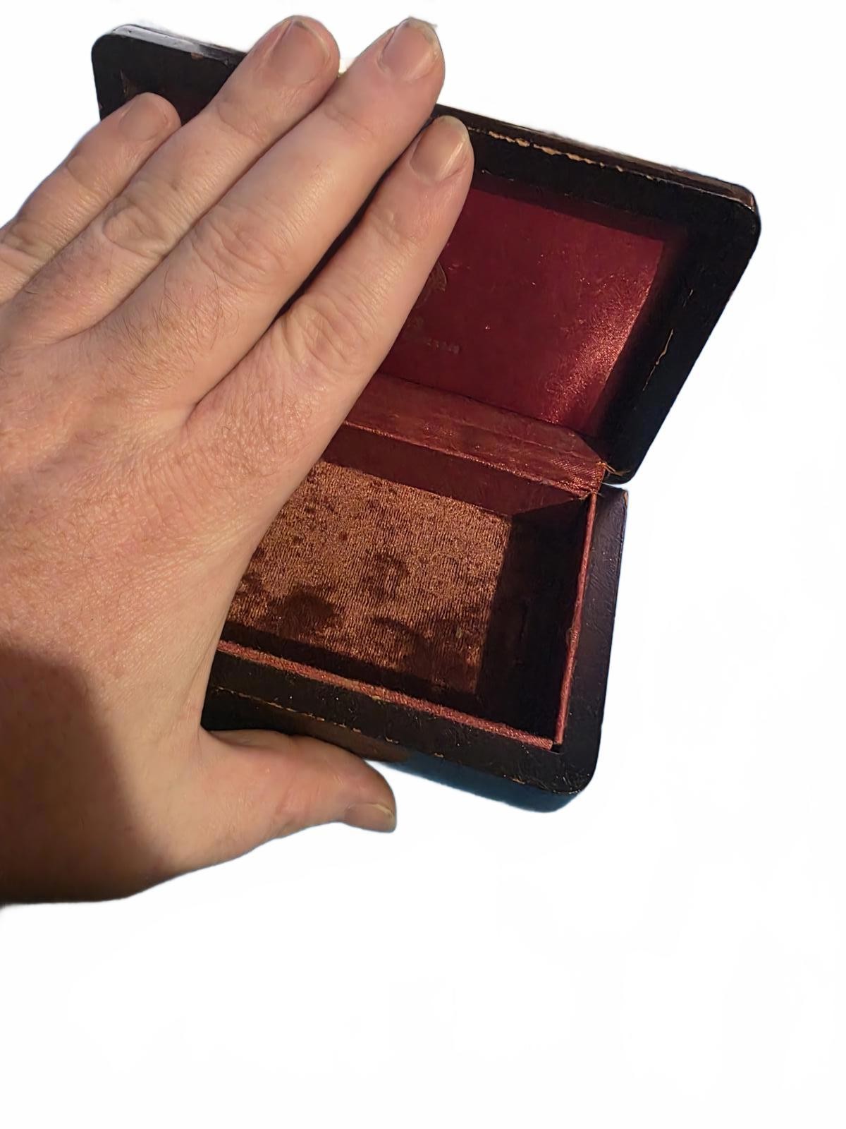 Vintage Buren Watch Box with Red Velvet Interior