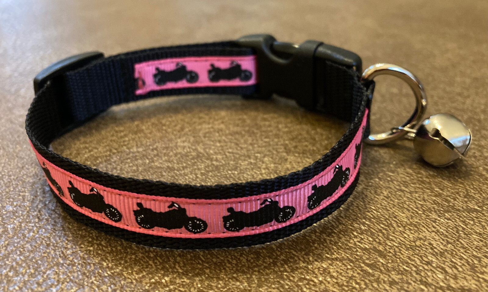 5/8 inch Wide Harley Cat Collar 2 Sizes on Nylon Webbing