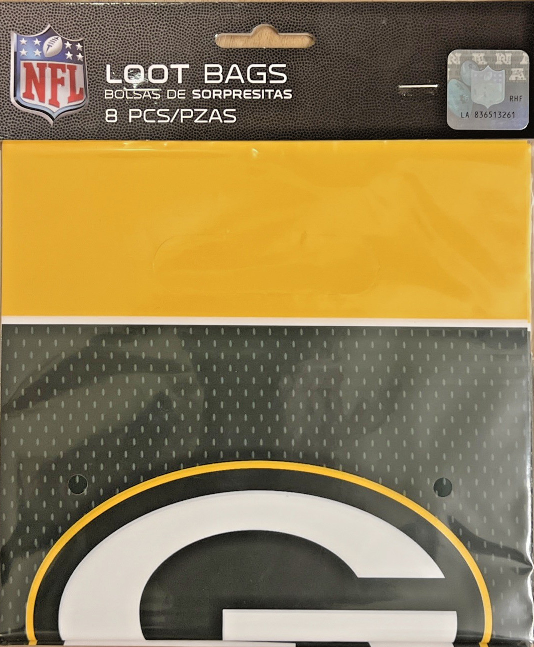 Green Bay Packers Football Sports Banquet Party Favor Snacks Loot Bags LOT of 2