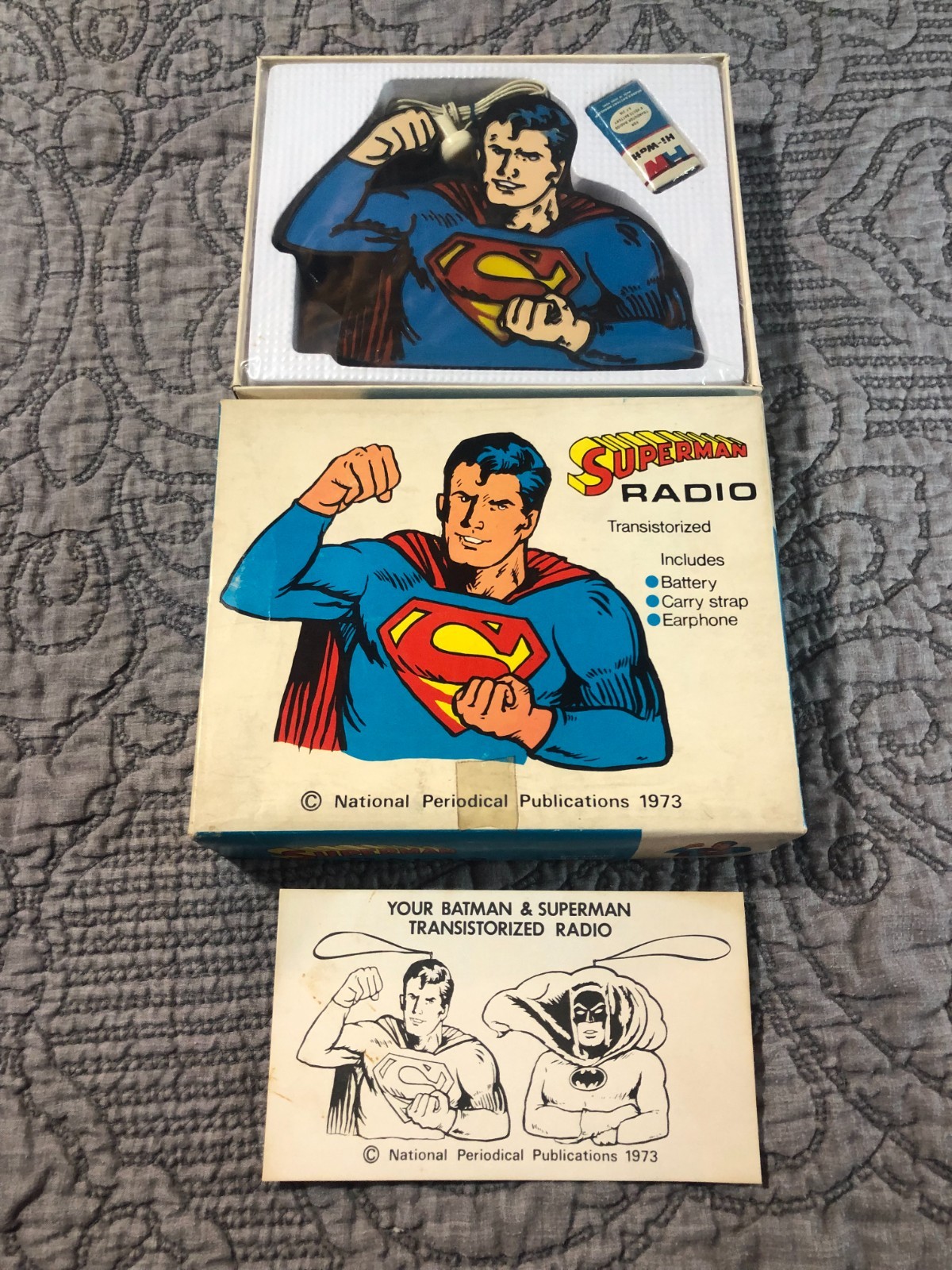Vintage 1973 National Periodical Publications Superman Radio NEW Sealed