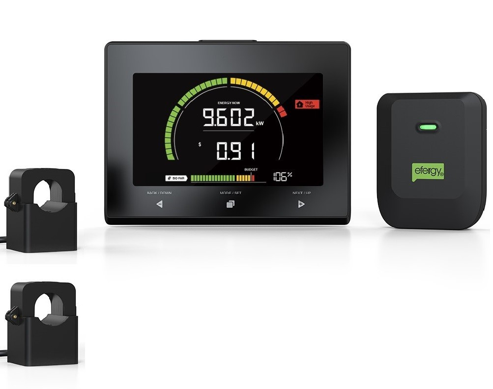 Efergy E-Max Kit EMAX-CT-US 7.9" Color Energy Monitor No Wi-Fi required.