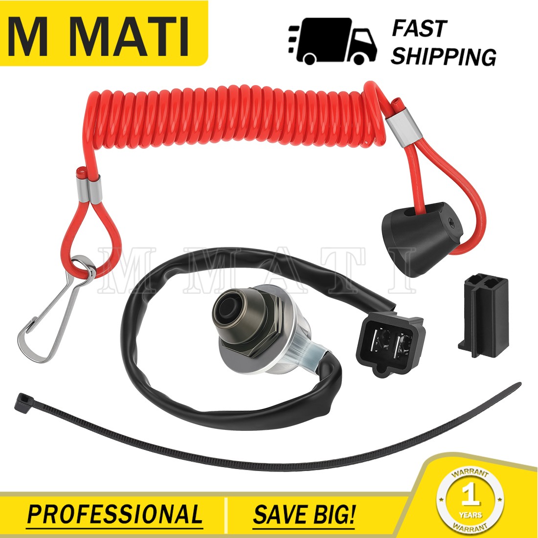 Snowmobile Tether Switch, 2874379 For Polaris 550/600/800 Axys & Pro-Ride