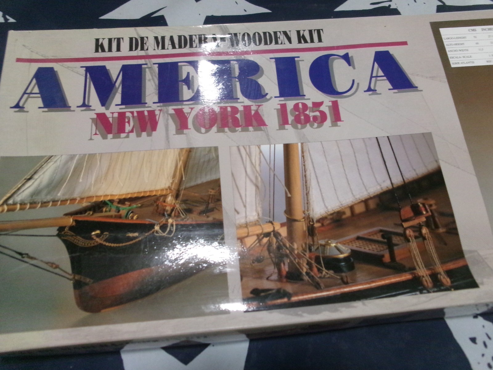 Constructo America New York 1851 Model Wooden Ship Kit (Read Description)