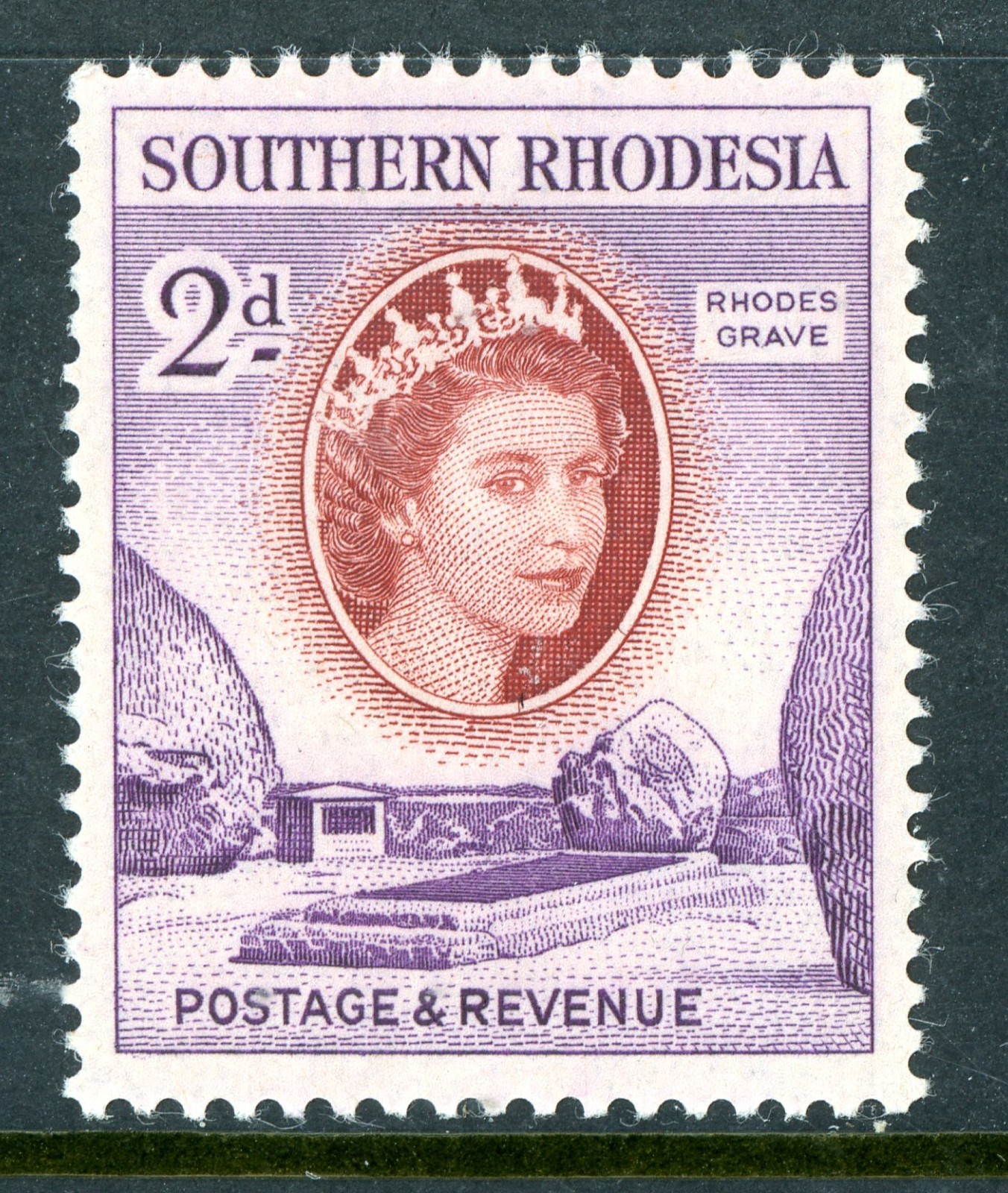 Rhodesia 1953 British QEII 2p Rhodes Grave SG #80 MNH S831