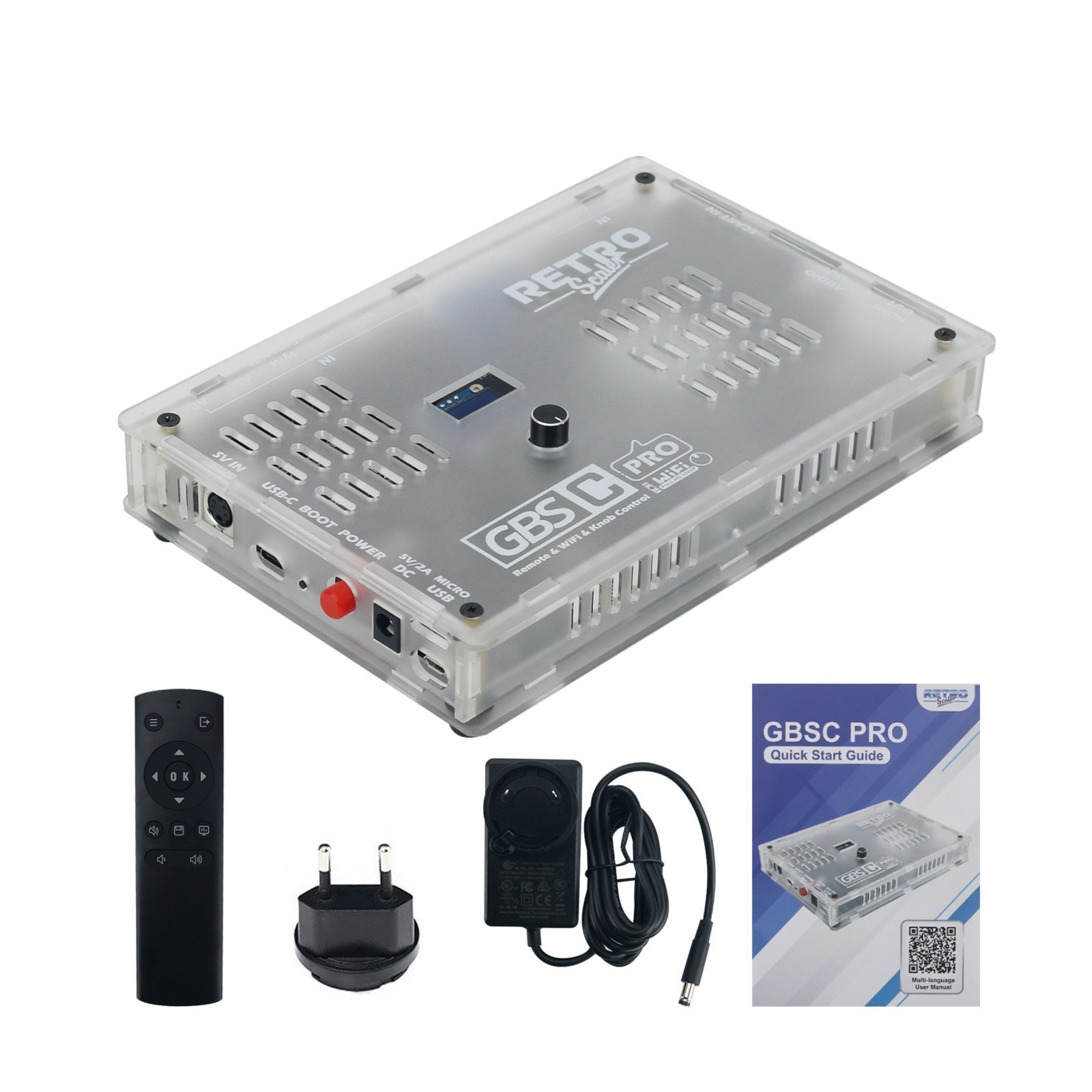 GBSC Pro Video Converter DC 5V Scart/RGB/YPBPR/VGA/AV/SV to HDMI Compatible