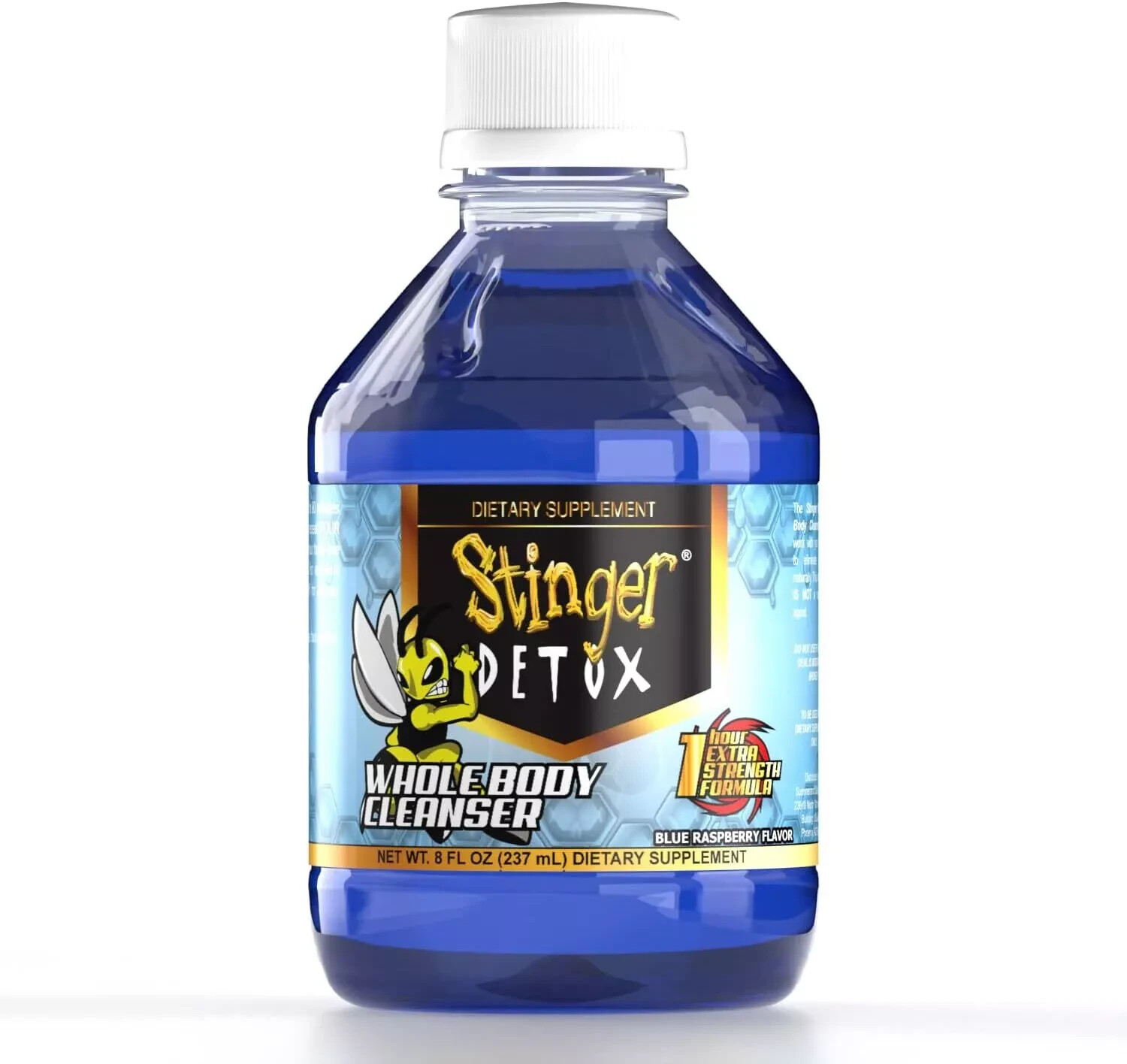 Stinger Detox Whole Body Cleanser 1 Hour Extra Strength – Blue Raspberry - 8 OZ