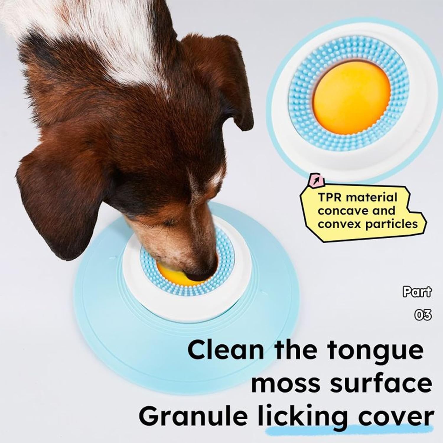 Lick Sphere Bowl for Dogs Cats, Anxieties Relief Slow Feeder Dog Lick Ball Treat