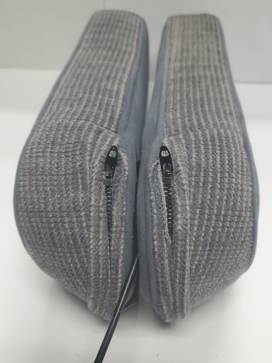 87-91 Ford F150 250 Bronco Bucket Seat Captain Chair Arm Rest Set Blue Cloth OEM