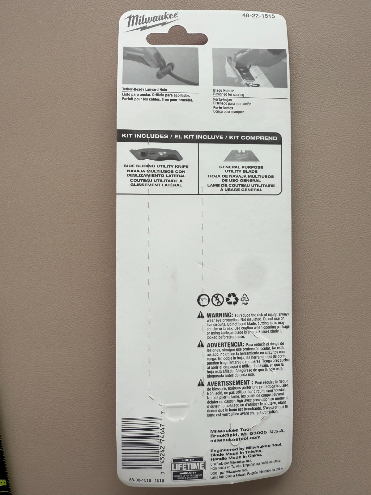 Milwaukee Tool 48-22-1515 Side Sliding Utility Knife