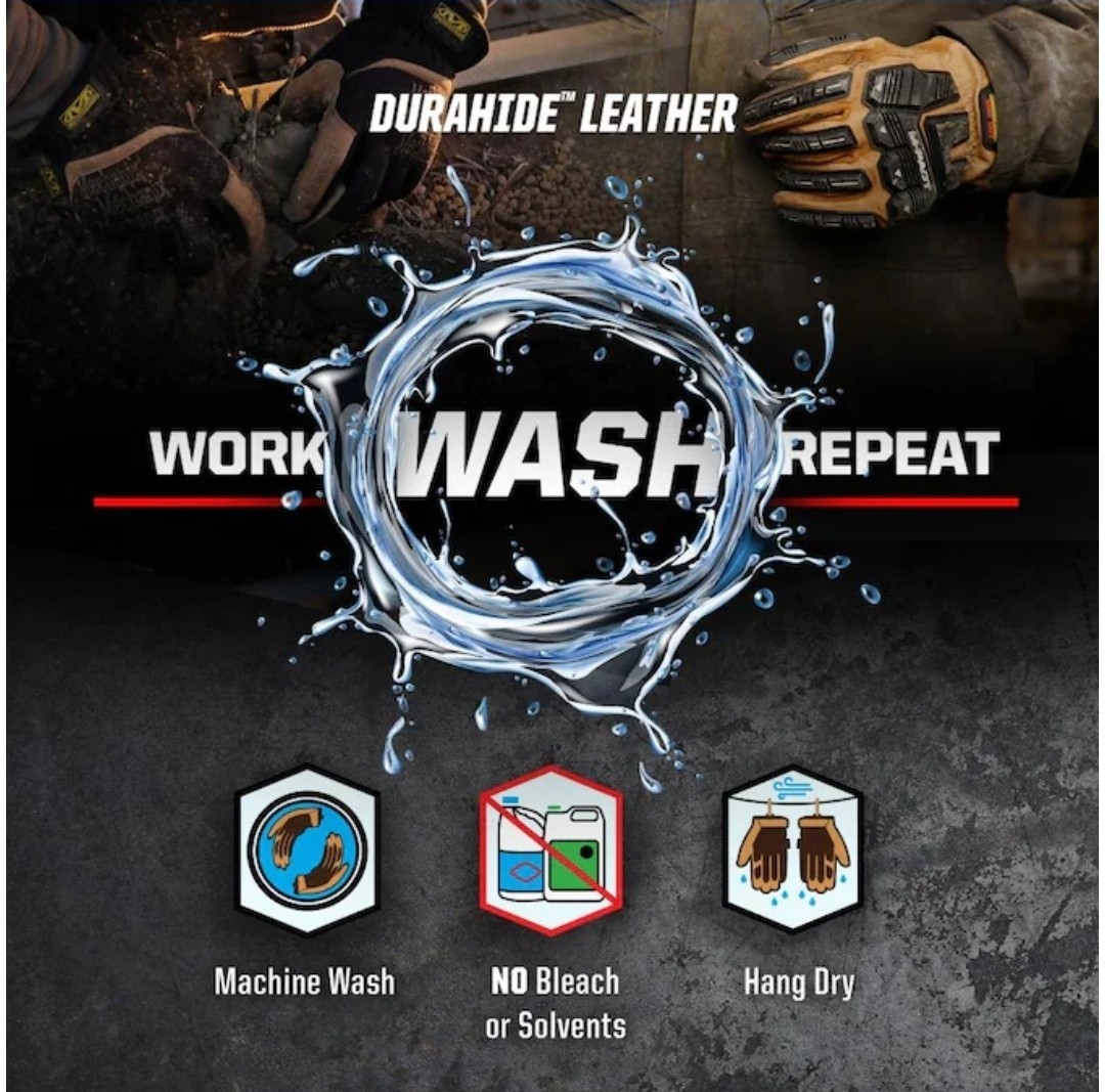 TWO PAIR Mechanix Wear Durahide Leather FastFit Work Glove Elastic Cuff LARGE