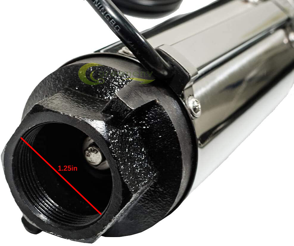 1 HP 4" Deep Well Submersible Pump ,115V, 33 GPM, 276FT ,60Hz,Stainless Steel