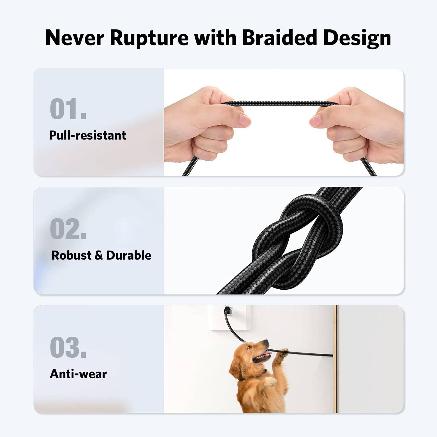 Cat 8 Ethernet Cable Braided 40Gbps 2000Mhz CAT8 Network Cord RJ45 LAN Cables