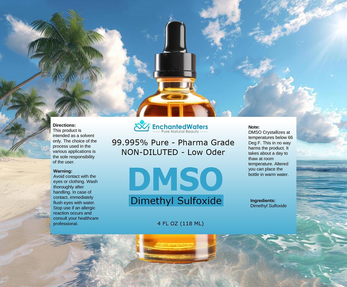 DMSO Non-diluted 99.99% Pure Dimethyl Sulfoxide Low odor Pharma Grade 4oz(2pack)