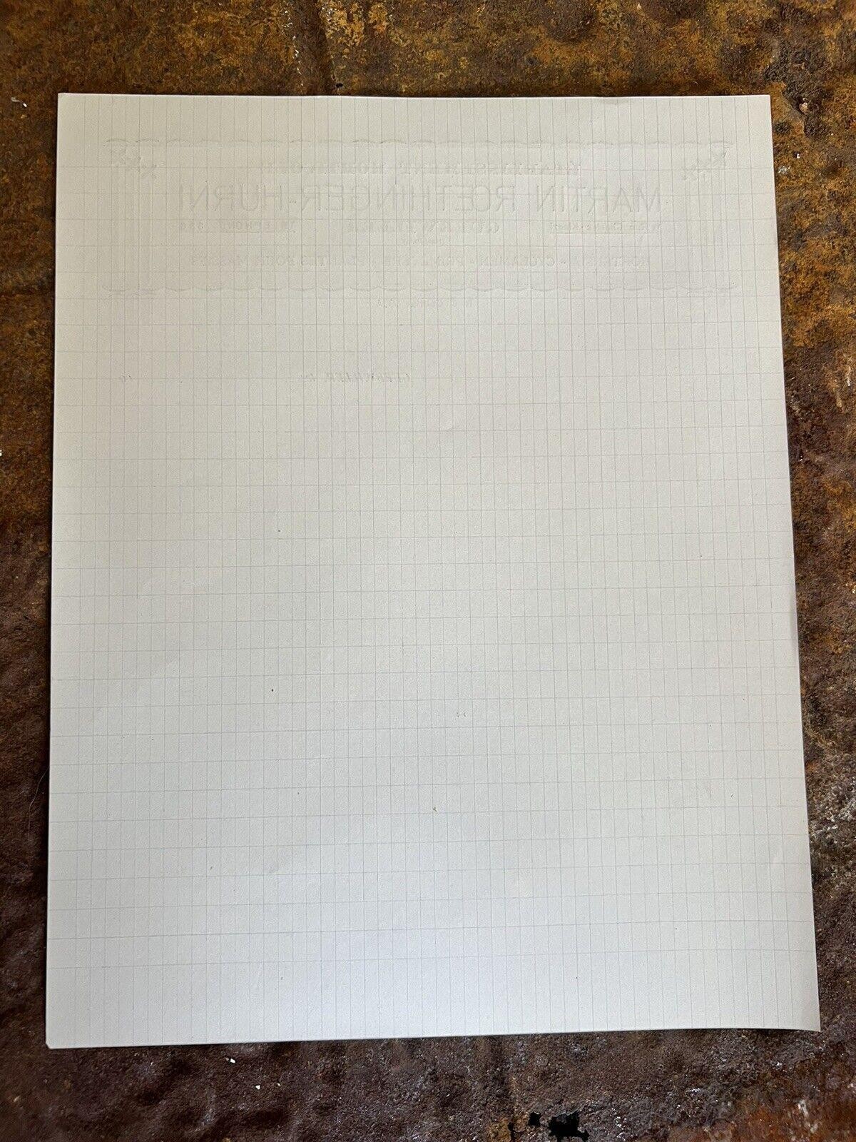 ATQ VTG French Invoice Letterhead (Lot of 10) Unused Stationary Ephemera Flower