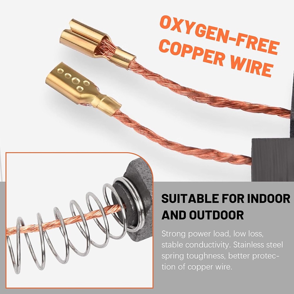 54Pcs Graphite 11Sizes Electric Motor Carbon Brushes Replacement For Power Tool