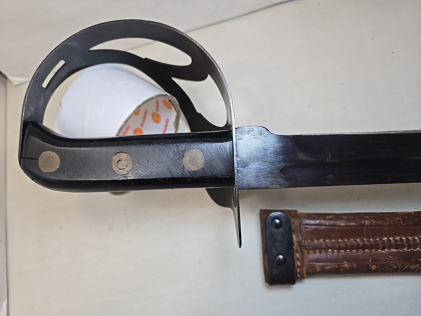 WWI Model 1917 or M1941 USN Naval Cutlass Sword w/Scabbard - US Navy - Klewang