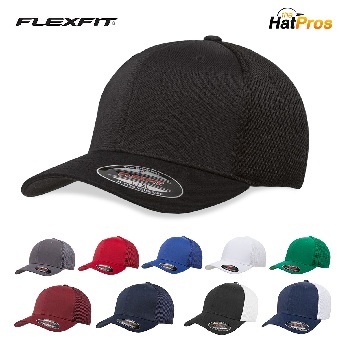 Flexfit 6533 Ultrafiber Mesh Fitted Hat Baseball Cap Flexfit 6533T S/M L/XL