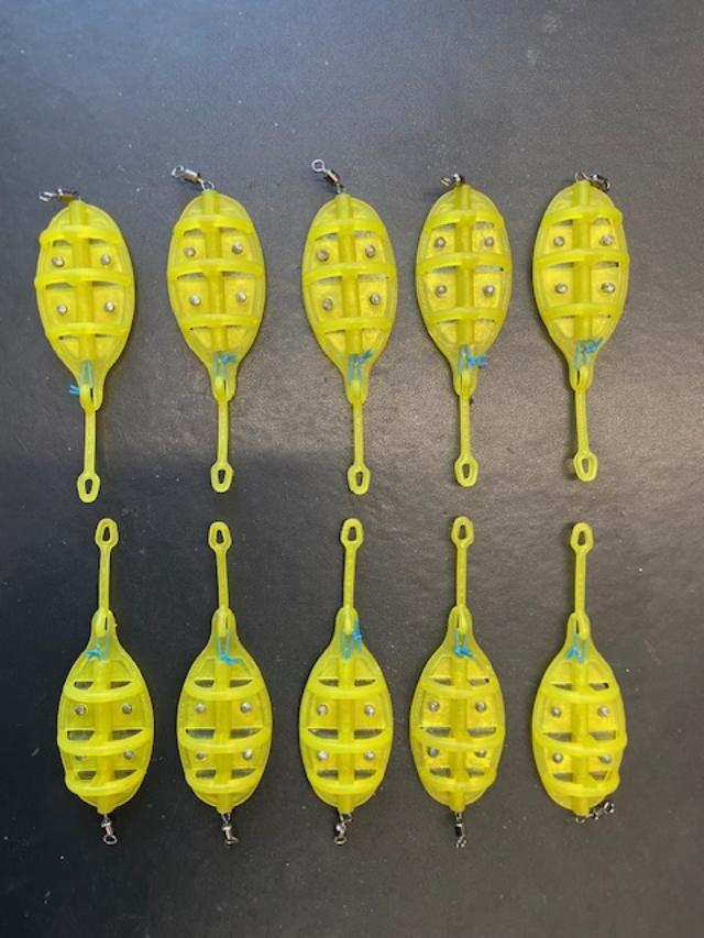 10 Elasticated Fishing Method Feeders Pellet 20 30g Flat Method SILVERFISH LIGHT