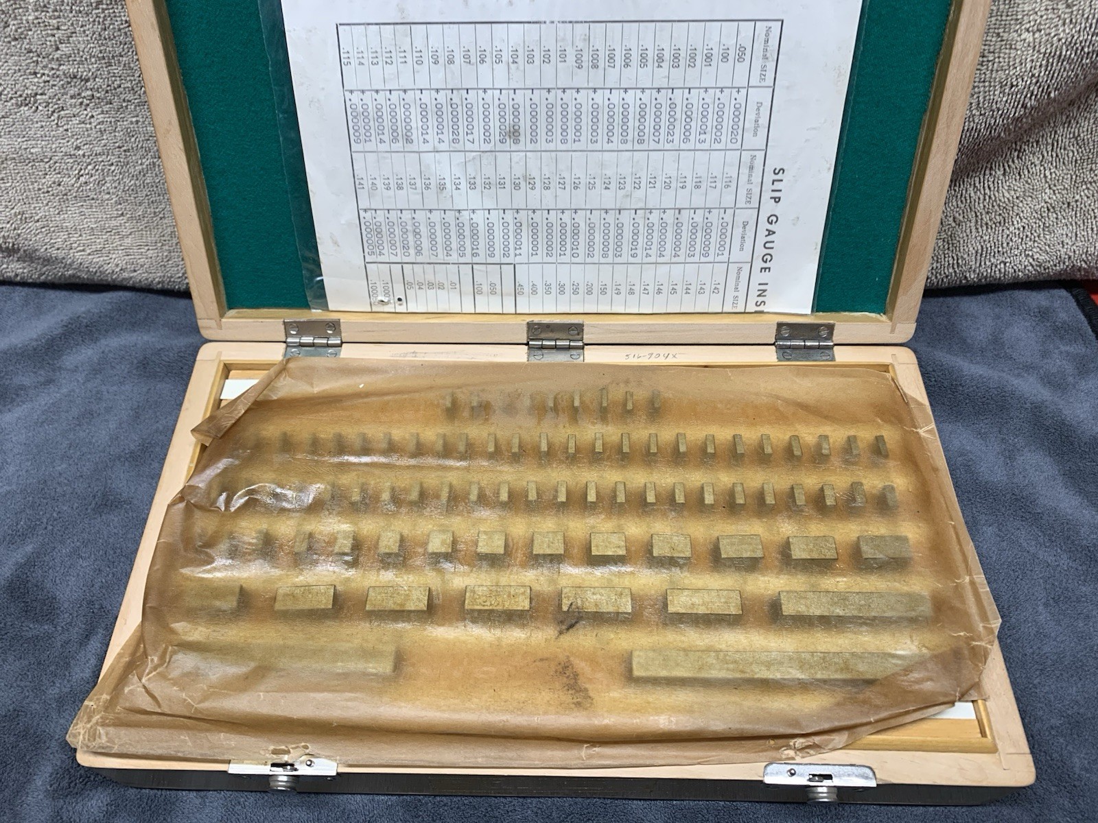 (NOS) 81 Piece Grade B Gage Block Set #516-904X Poland year 1979