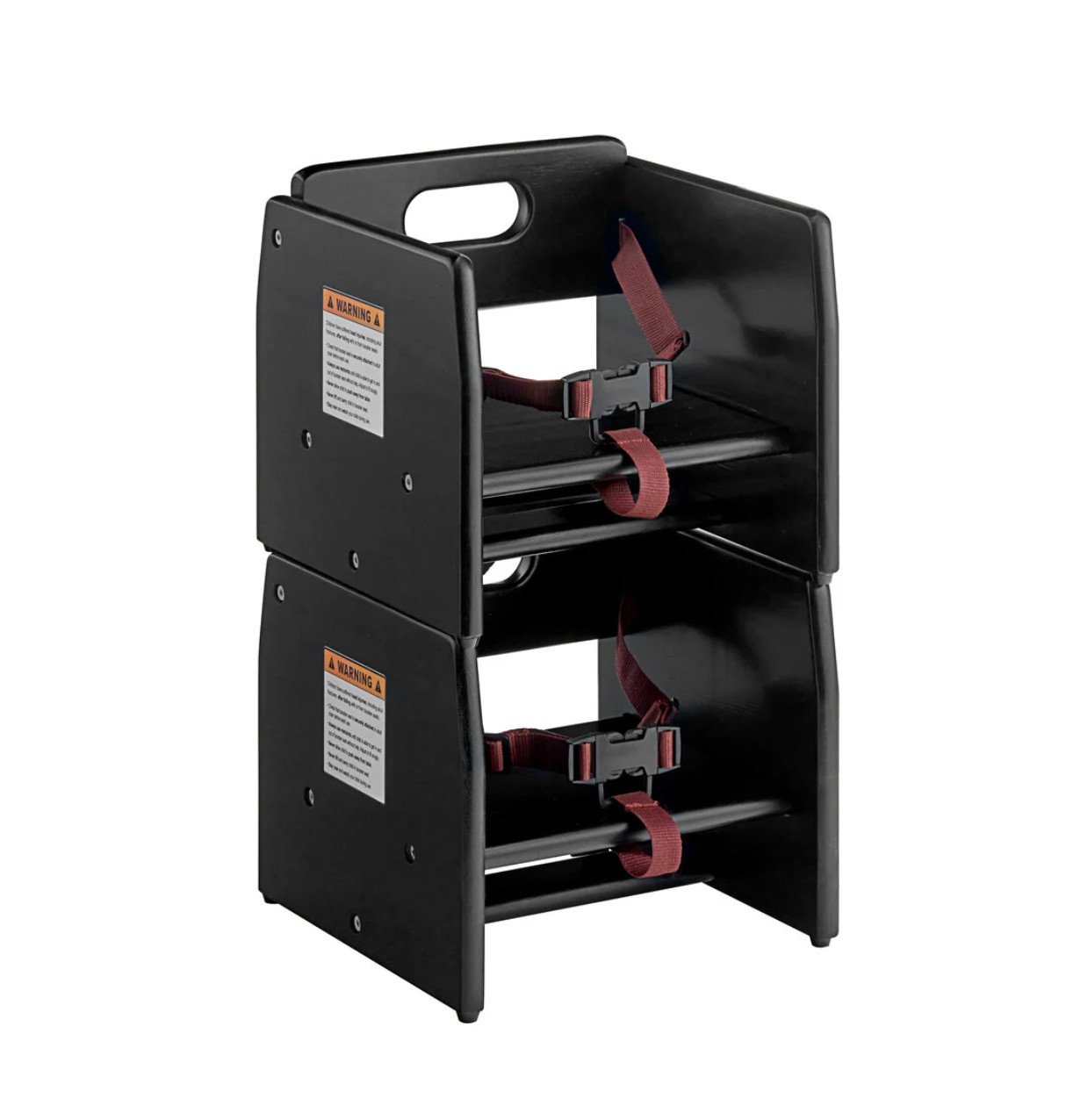 Restaurant Children Wooden Booster Seat in Black Finish - For Commercial Use