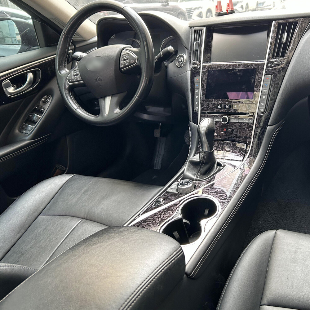 For Infiniti Q50 2014-2022 Forged Carbon Fiber Pattern Interior DIY Trim Decals