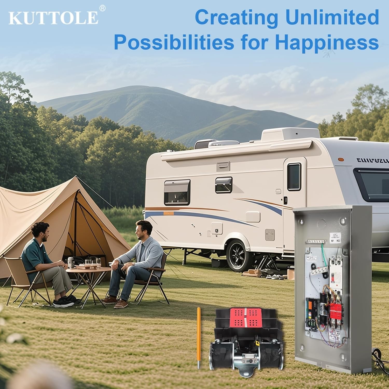 0L2911 200A Automatic Transfer Switch with Handle Compatible with Generac 200 Am