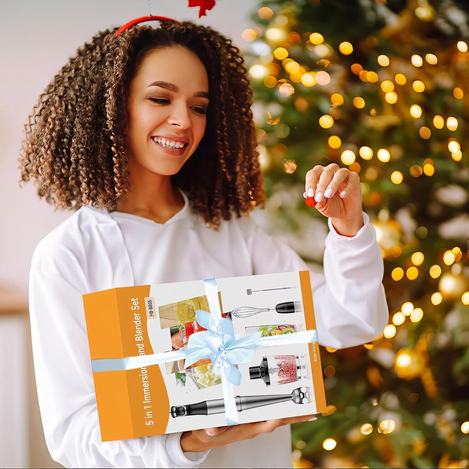 Variable Speed Immersion Blender with Whisk & Frother - Compact Kitchen Tool