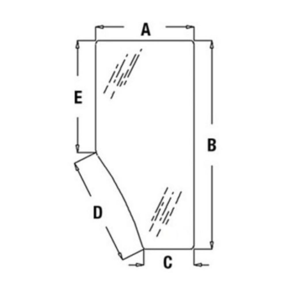 Cab Glass - Left Hand Door Fits John Deere 6200 6300 6310 6400 6410 7520 L169102